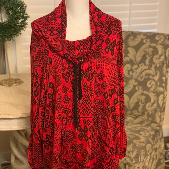 Ruby Rd. Sweaters - Red and black Aztec design Ruby Rd. Woman’s Sweater size 2x
